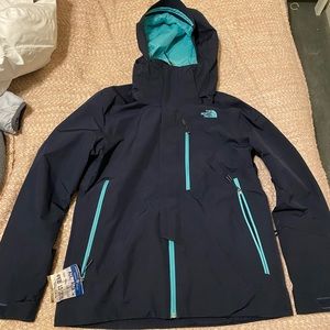 Womens large blue the north face outer shell jacket